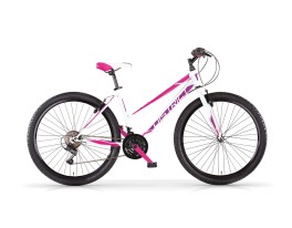 Mountain bike front suspended district 26'' donna bianco/fuxia